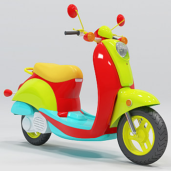 H59-0719现代踏板电动车摩托车3d模型下载