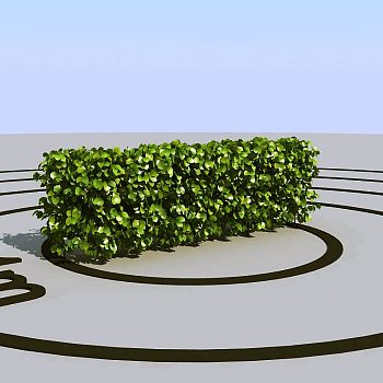 023景观植物绿植墙植物墙树墙黄杨3d模型下载