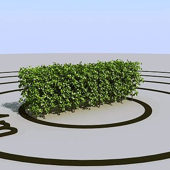 026景观植物绿植墙植物墙树墙黄杨3d模型下载