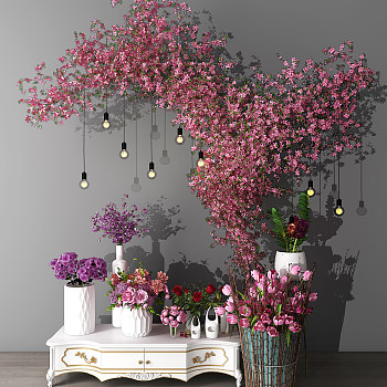 花瓶插花3D模型下载