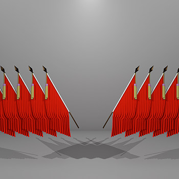 旗帜国旗党旗3d模型下载
