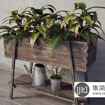 植物组合3d模型下载