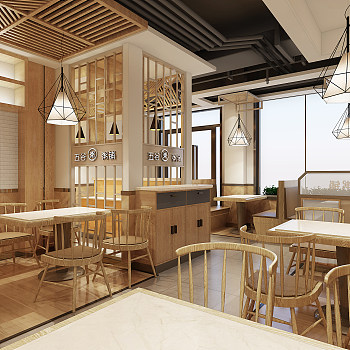 餐厅小吃店3d模型下载