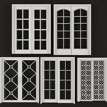 推拉门3d模型下载